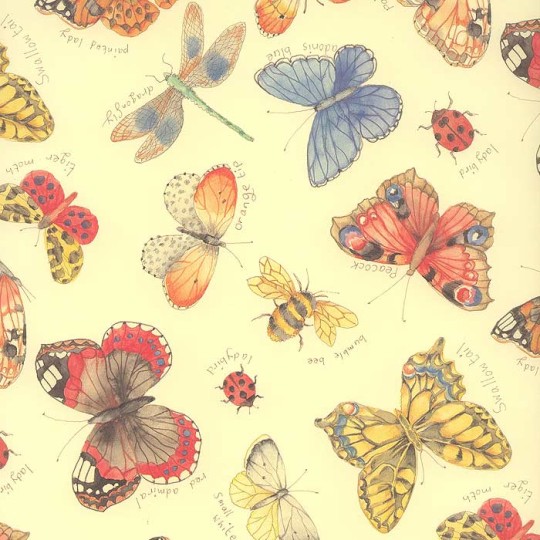 Mixed Butterfly and Insect Print Paper ~ Kartos Italy